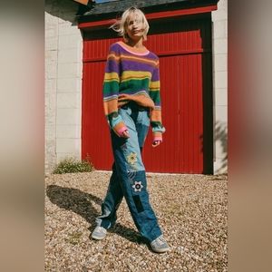 NWT Urban Outfitters BDG High-Waisted Baggy Jean - Patched